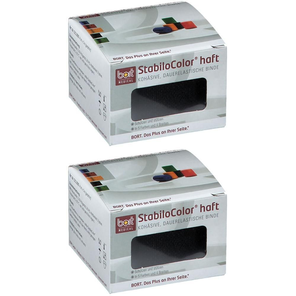 Bort StabiloColor haft Binde 4 cm schwarz 2x 2x1 St Binden