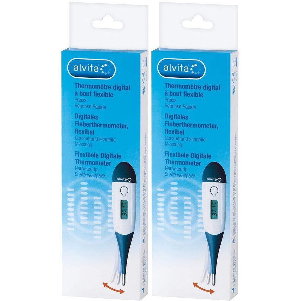 Alvita digitales Fieberthermometer flexibel 2x 2x1 St
