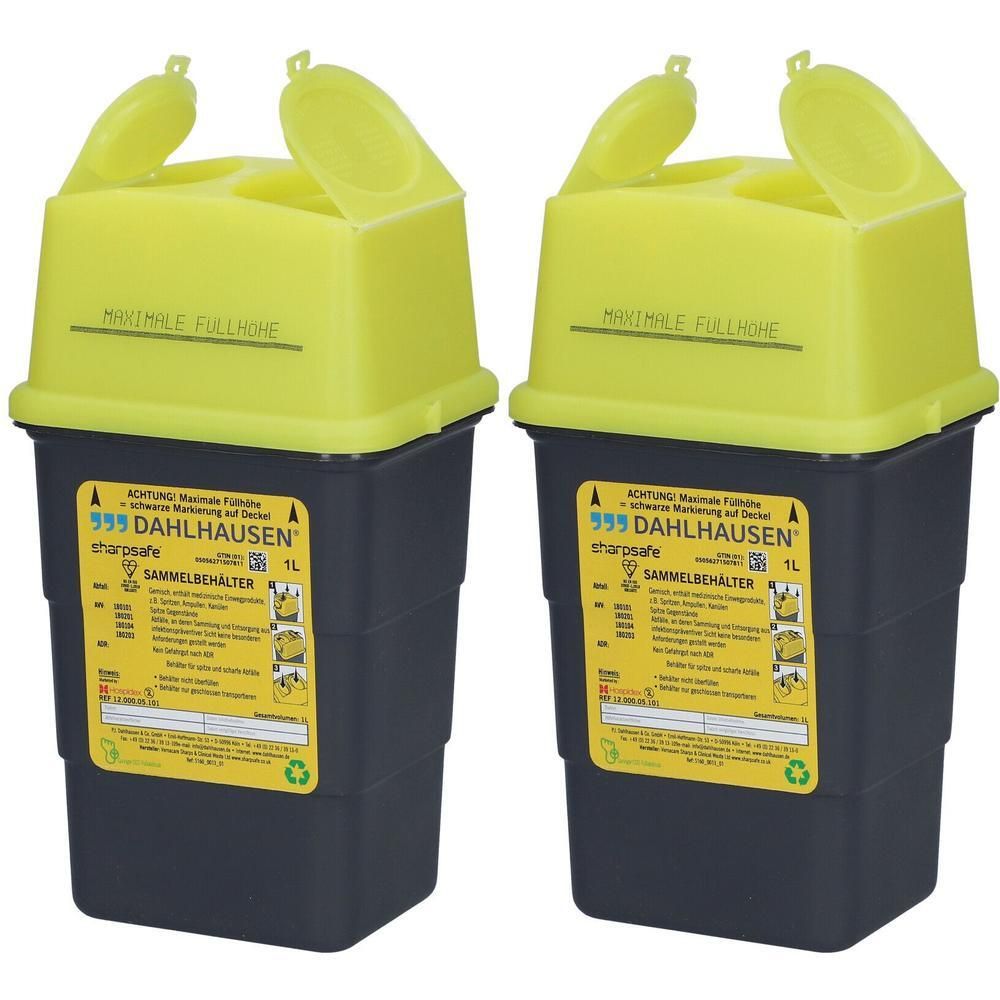 Sharpsafe Abwurfbehälter 1 l green 2x 2x30 Pc