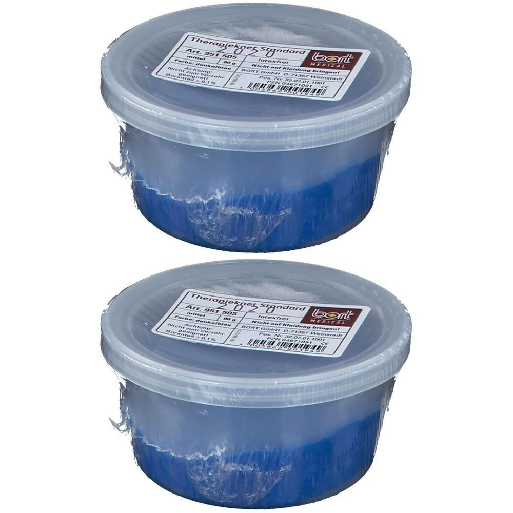 Bort Therapie Knet mittel dunkelblau 2x 2x80 g