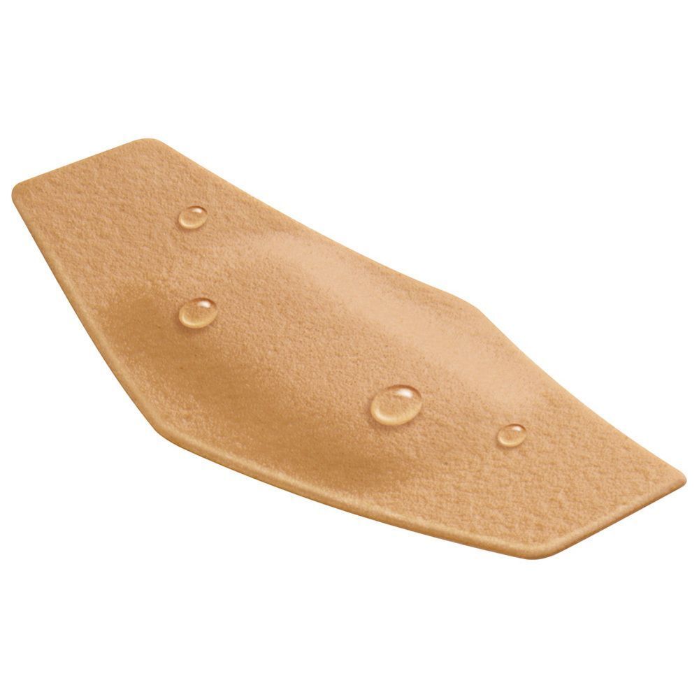 Beige, rechteckiges Pflaster mit abgerundeten Ecken. Einige Wassertropfen sind auf der Oberfläche zu sehen.