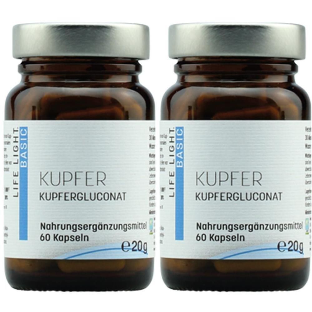 Kupfer 2 mg aus Kupfergluconat Kapseln 2x 2x60 St