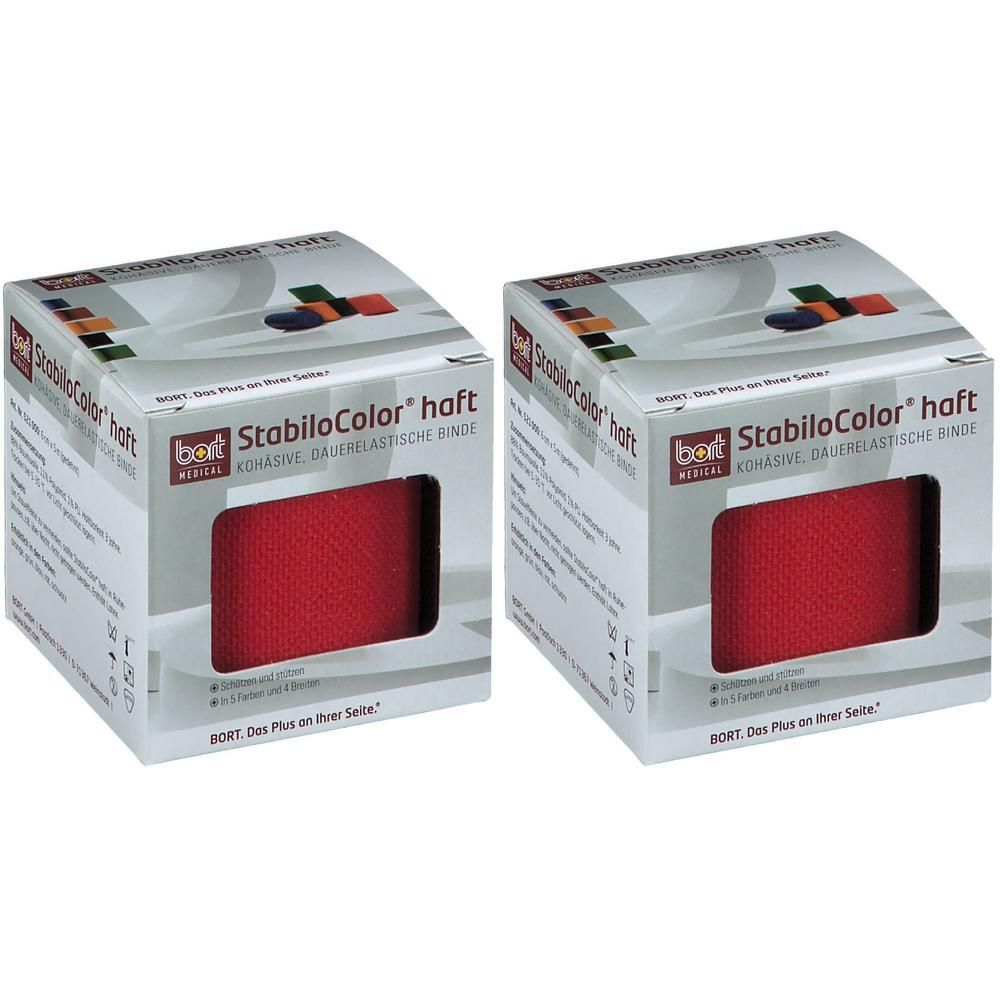 Bort StabiloColor haft Binde 6 cm rot 2x 2x1 St Binden