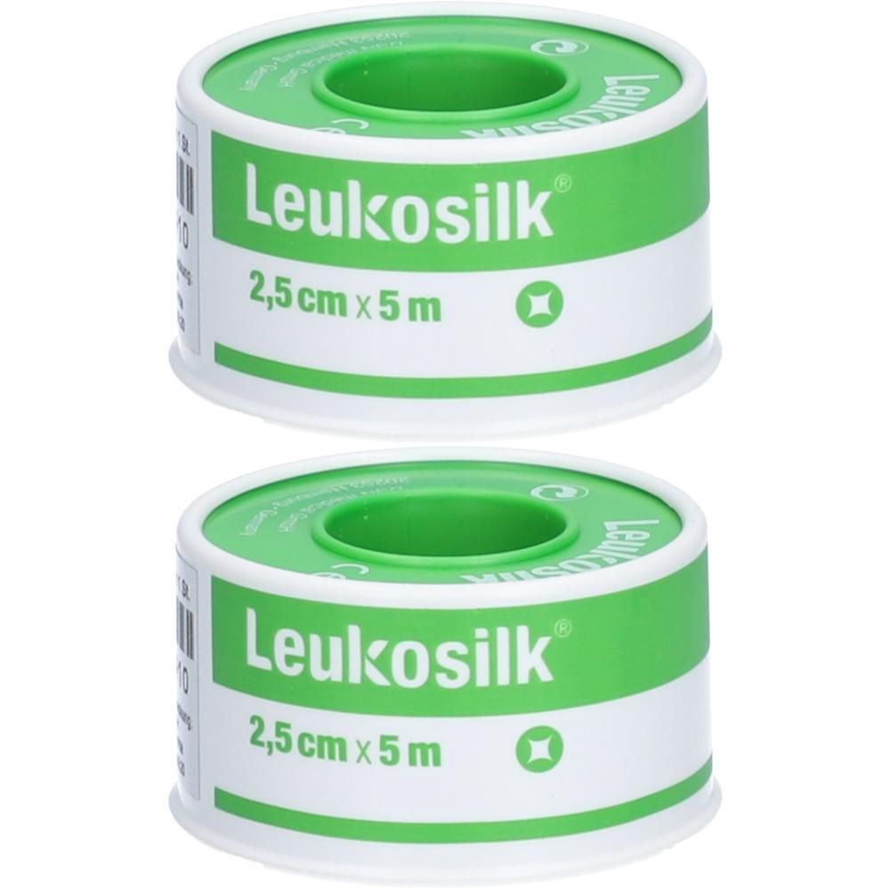 Leukosilk 2,5 cmx5 m 2x 2x1 St Pflaster