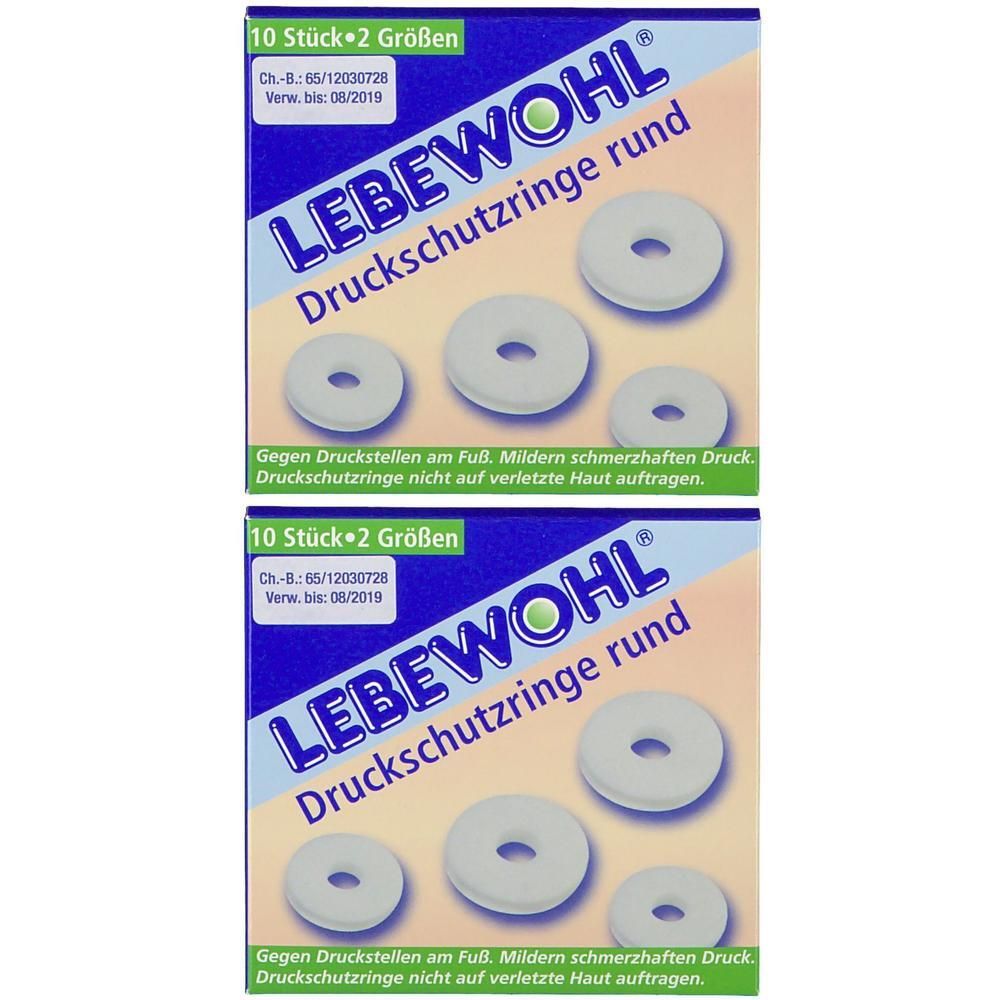 Lebewohl Druckschutzringe rund 2x 2x10 St Pflaster