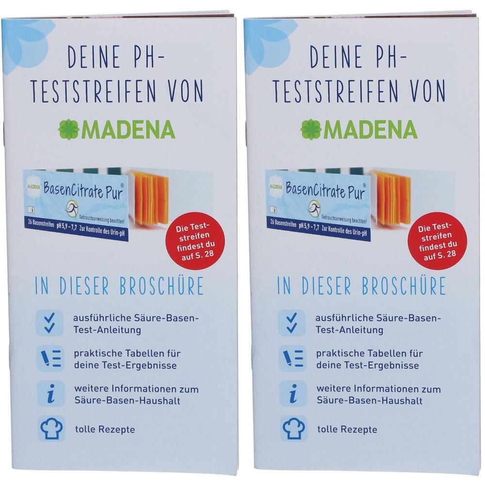 Basen Citrate Pur Teststr.pH 5,9-7,7 n.Apot.R.Keil 2x 2x26 St Teststreifen