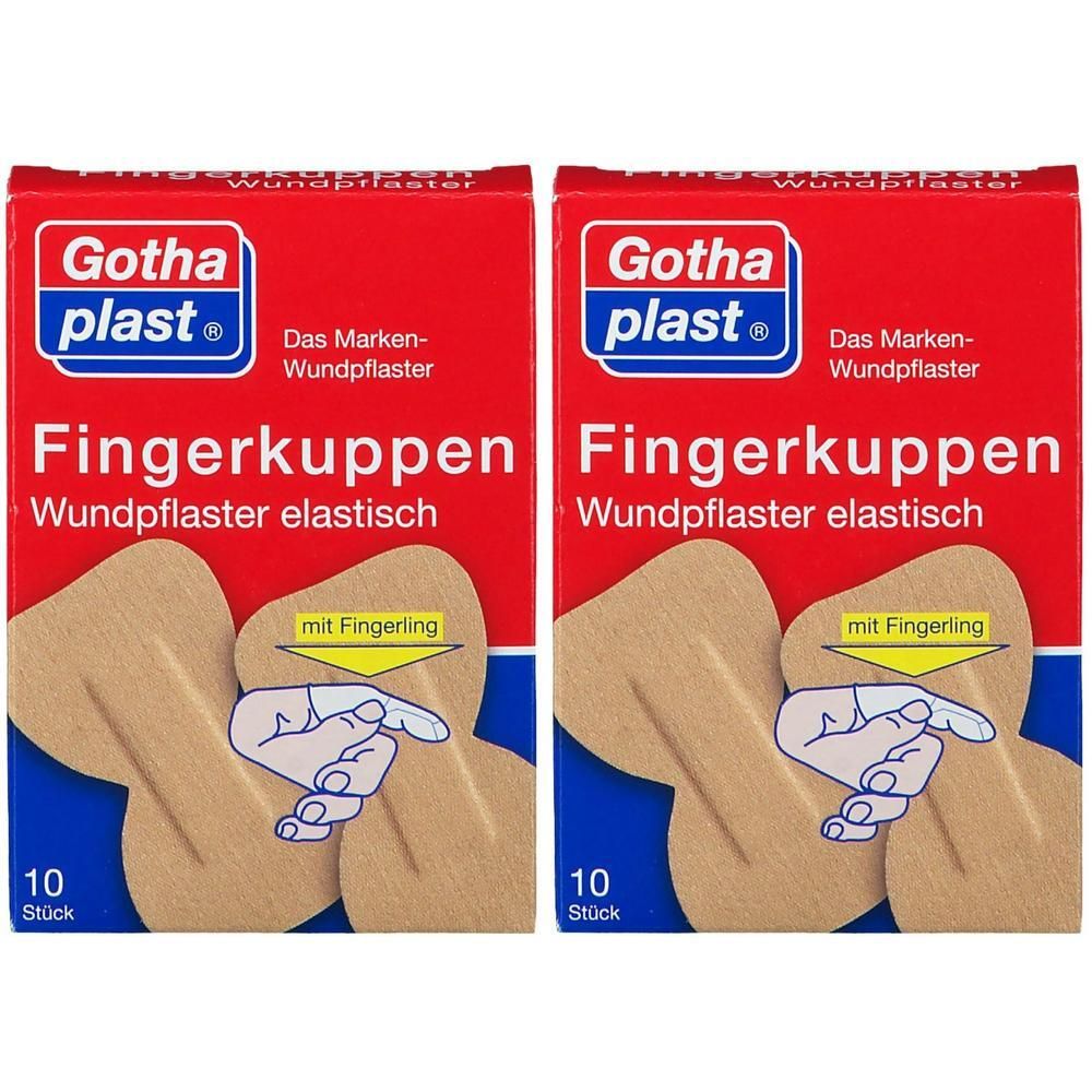 Gothaplast Fingerkuppenwundpfl.ela.2 Gr.m.Fingerl. 2x 2x10 St Pflaster