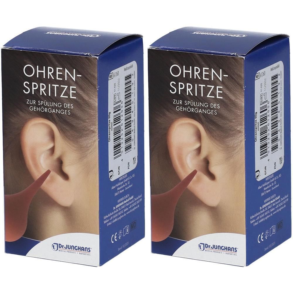 Ohrenspritze 60 g mittel 2x 2x1 St Spritzen