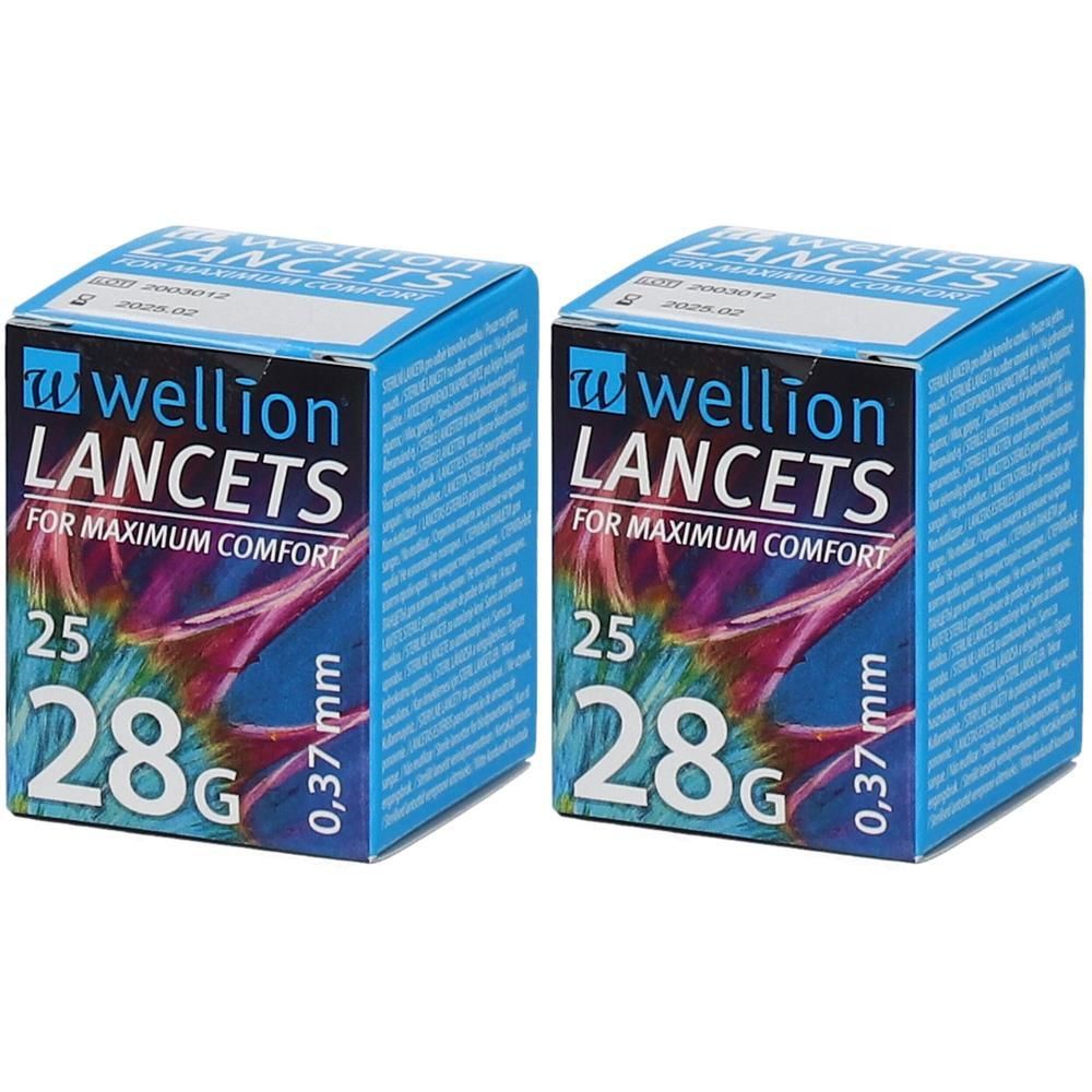 Wellion Lanzetten 28 G 0,37 mm 2x 2x25 St