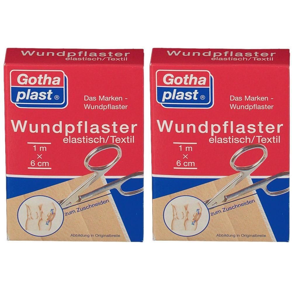 Gothaplast Wundpfl.elast.6 cmx1 m geschnitten 2x 2x1 St Pflaster
