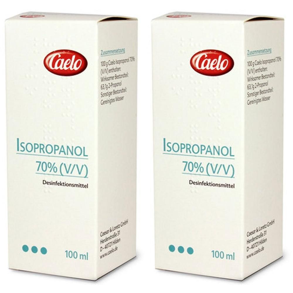 Isopropanol 70% Caelo HV-Packung Standard Zul. 2x 2x100 ml Lösung