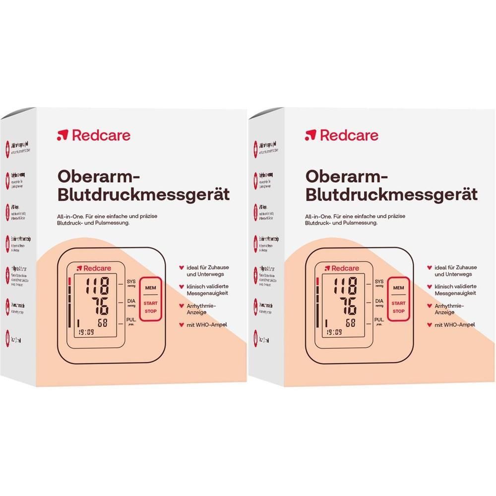 Redcare Oberarm-Blutdruckmessgerät 2x 2x1 St