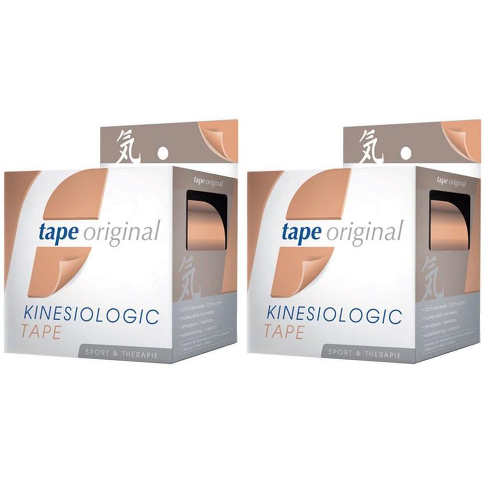 Tape original Kinesiologic plus 5 cmx5 m bei. 2x 2x1 St