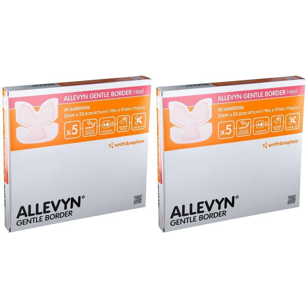 Allevyn Gentle Border Heel 23x23,2 cm Schaumv. 2x 2x5 St Verband