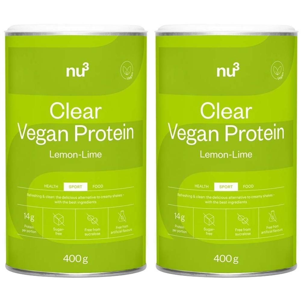 nu3 Clear Vegan Protein 2x 2x400 g Pulver