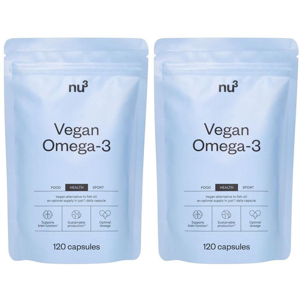 nu3 Omega-3 vegan Refill-Pouch 2x 2x120 St Kapseln