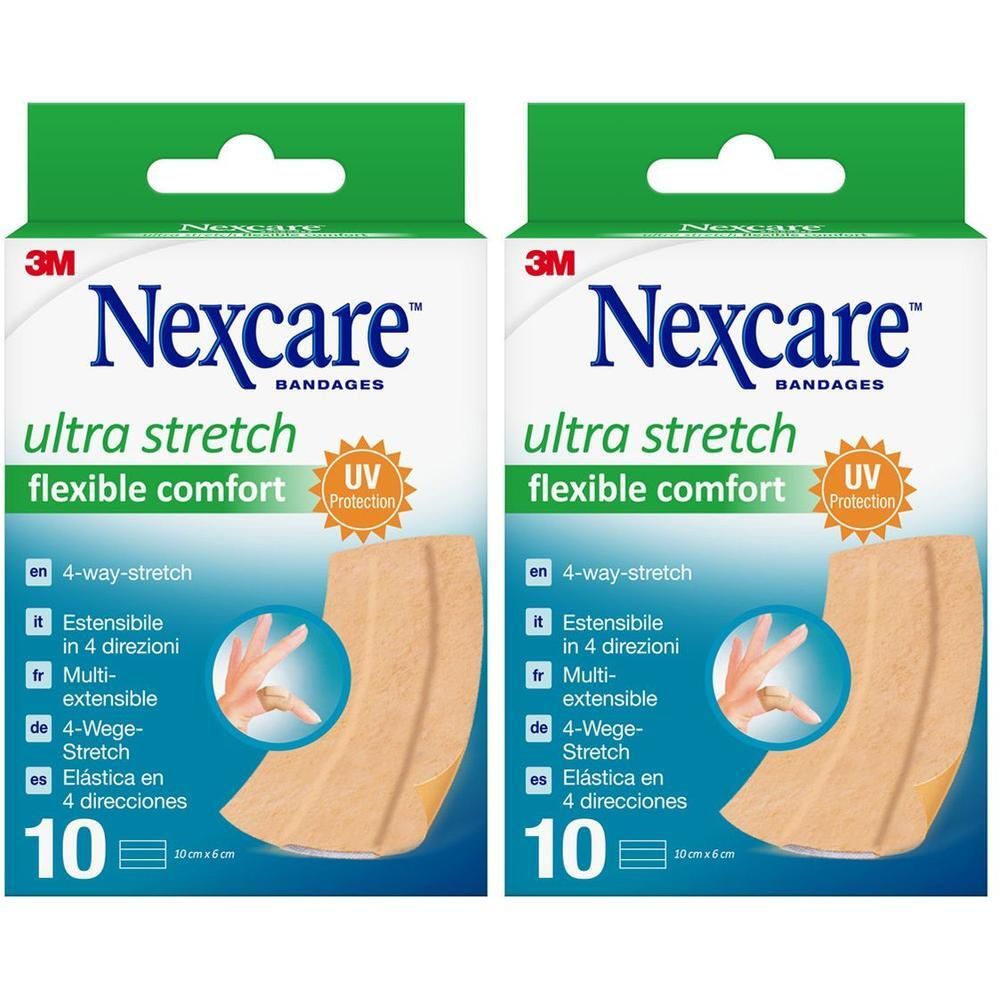 Nexcare ultra stretch comfort flexible Pfl.6x10 cm 2x 2x10 St Pflaster