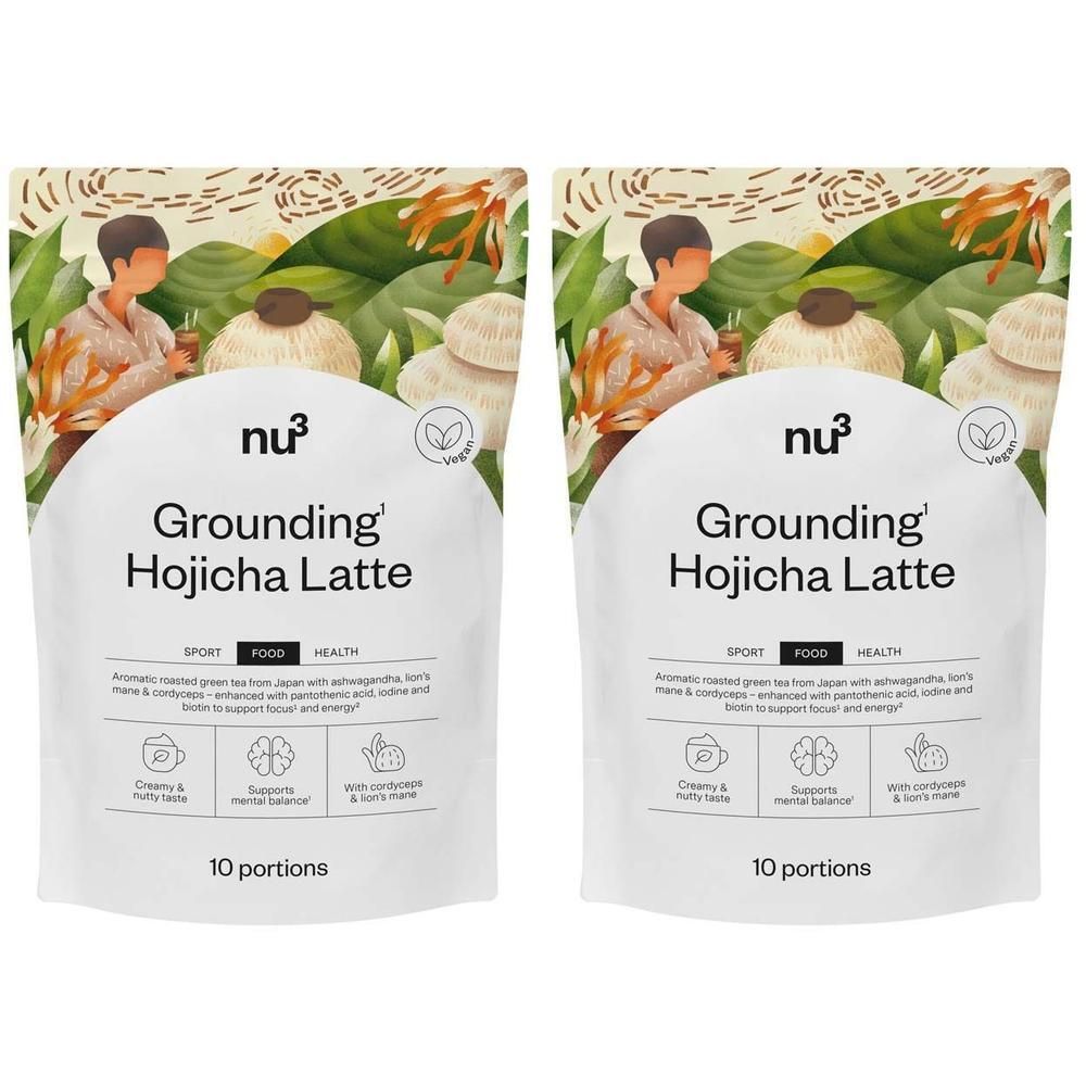 nu3 Grounding Hojicha Latte 2x 2x150 g Pulver