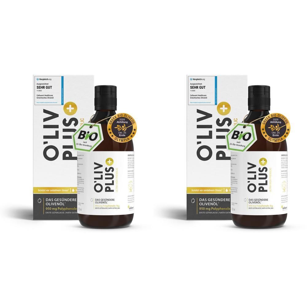Oliv Plus high phenolic Bio Olivenöl 2x 2x500 ml Öl