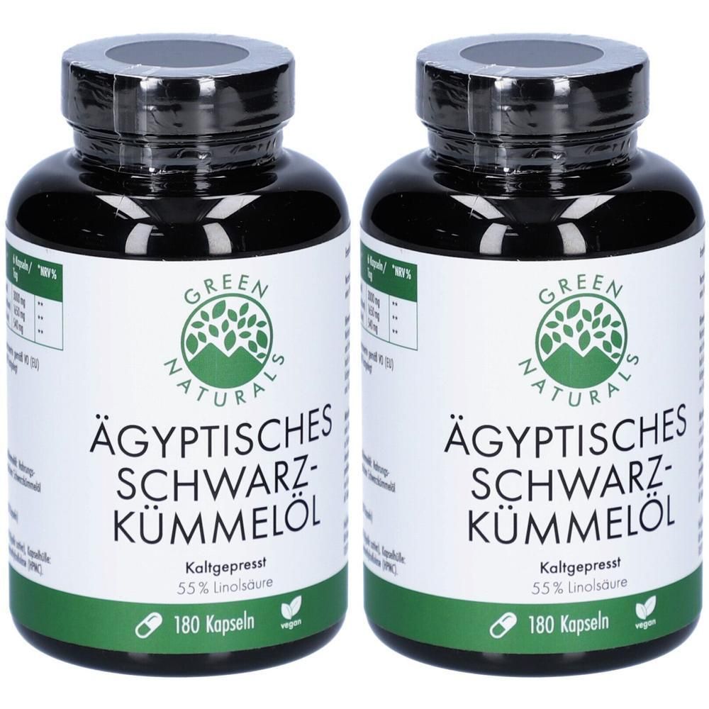 Green Naturals Ägyptisches Schwarzkümmelöl Kapseln 2x 2x180 St