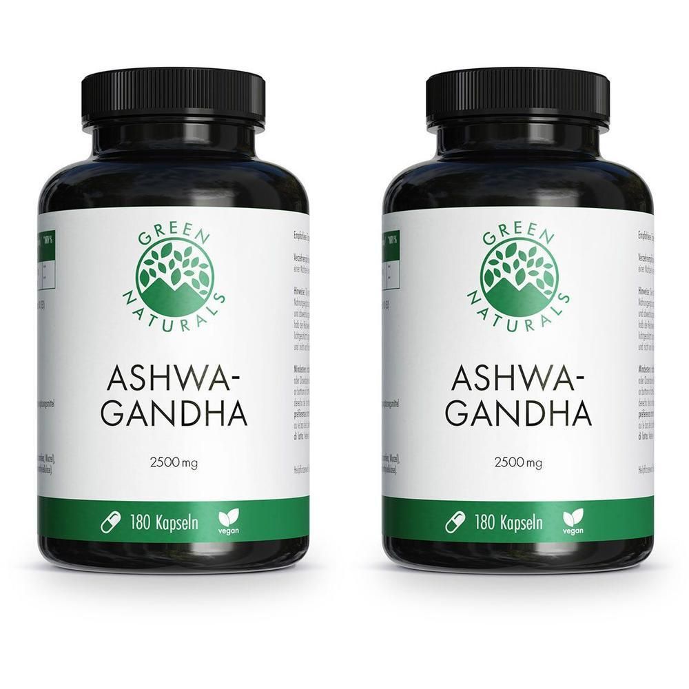 Green Naturals Ashwagandha 2500mg hochdos.veg.Kps. 2x 2x180 St Kapseln
