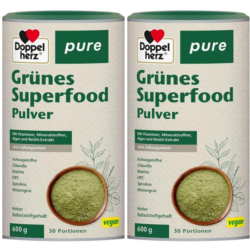 Doppelherz Grünes Superfood pure Pulver 2x 2x600 g