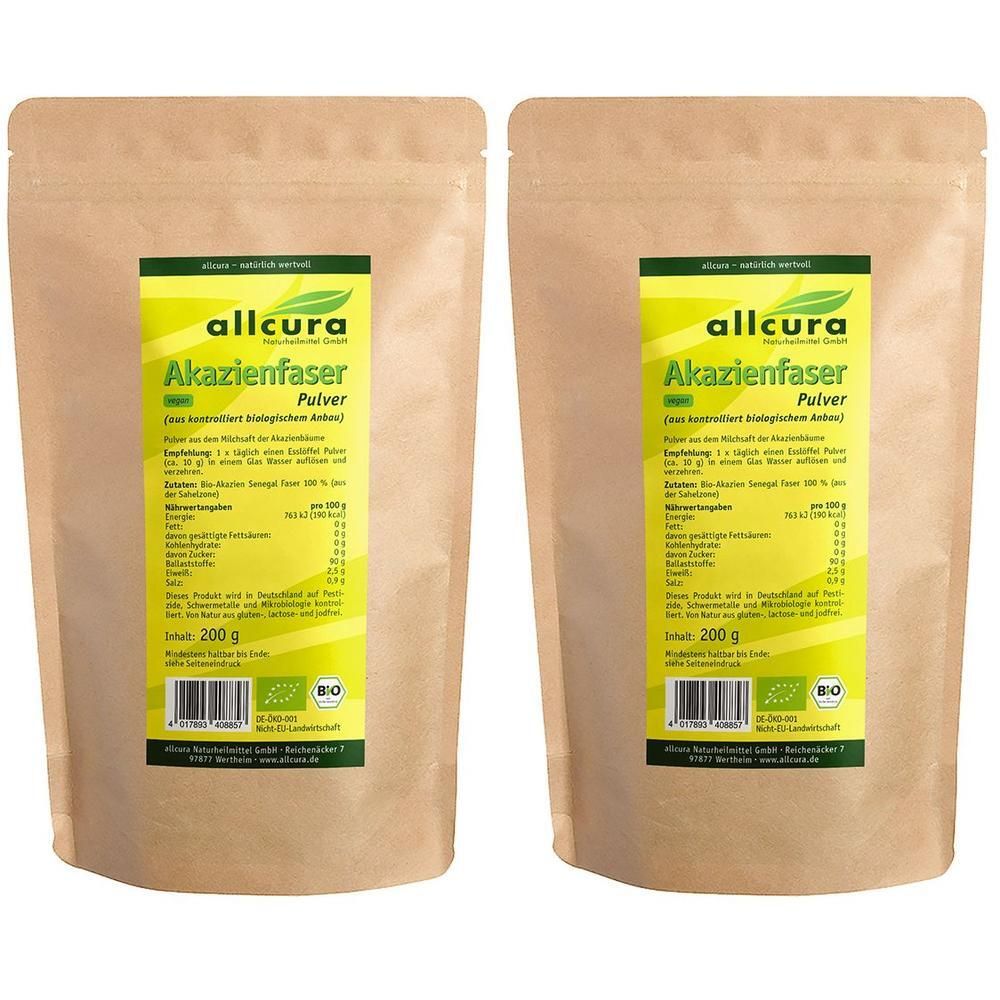 Akazienfaser Pulver Bio 2x 2x200 g