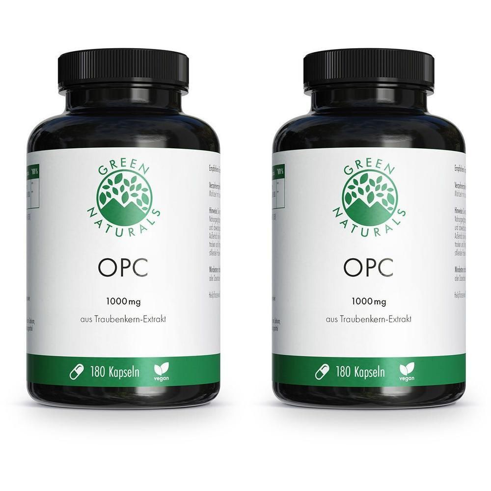 Green Naturals OPC 1000mg aus Traubenkern-Extr.Kps 2x 2x180 St Kapseln