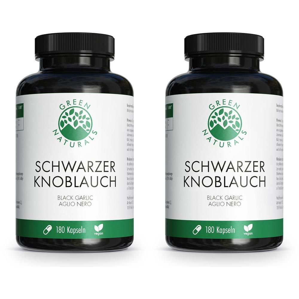 Green Naturals schwarzer Knoblauch 750mg vegan Kps 2x 2x180 St Kapseln