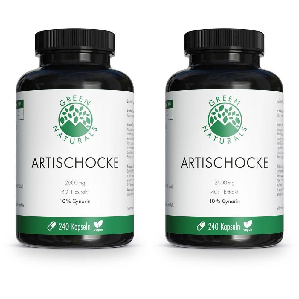 Green Naturals Artischocke 2600 mg m.10% Cynarin 2x 2x240 St Kapseln