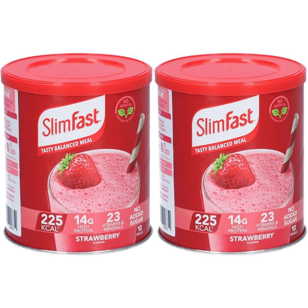 Slim Fast Pulver Erdbeere 2x 2x365 g