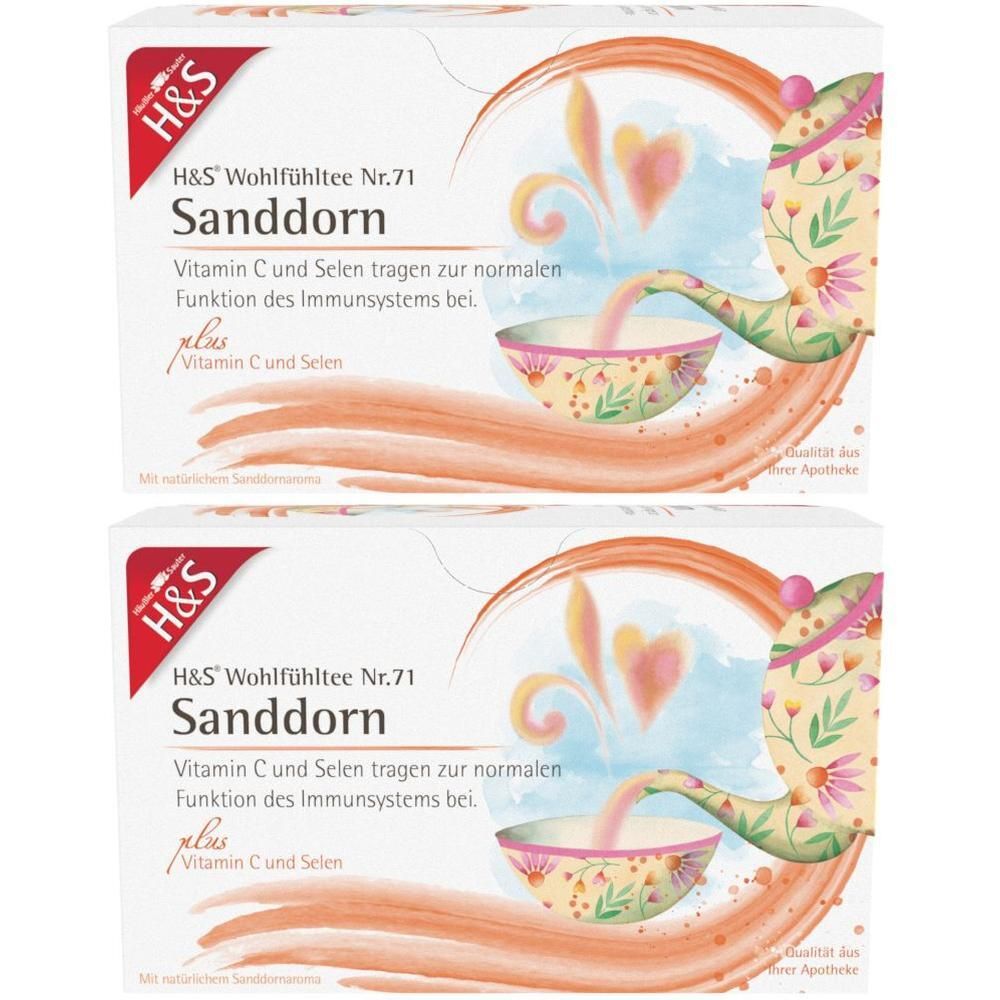 H&S Sanddorn m.Vitamin C und Selen Filterbeutel 2x 2x20x2,5 g
