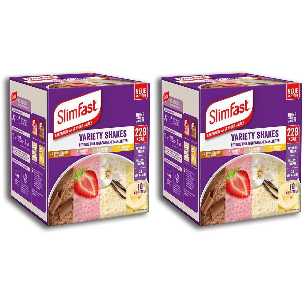 Slim Fast Pulver Probierpaket gemischt 2x 2x368 g