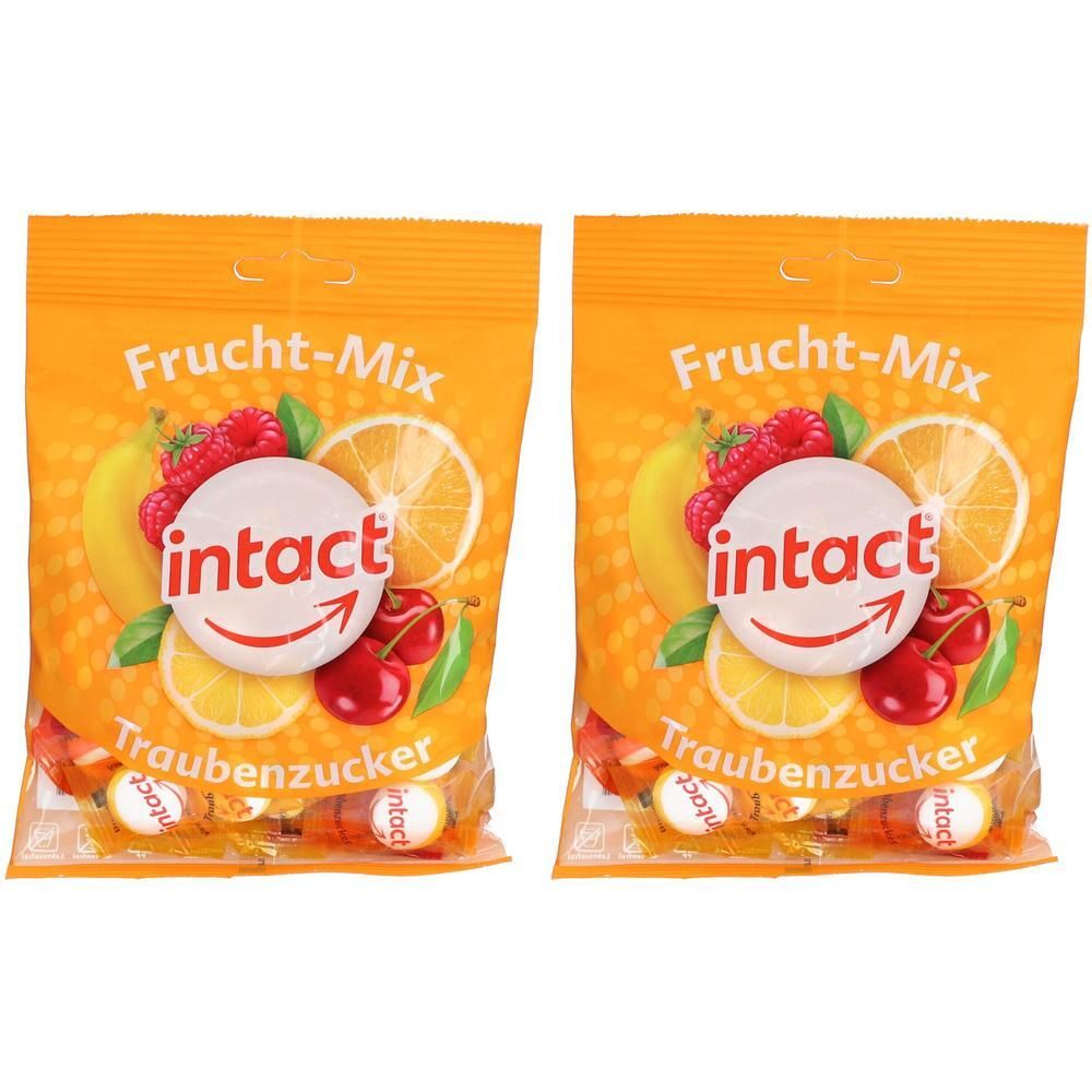 Intact Traubenzucker Beutel Frucht-Mix 2x 2x75 g Bonbons