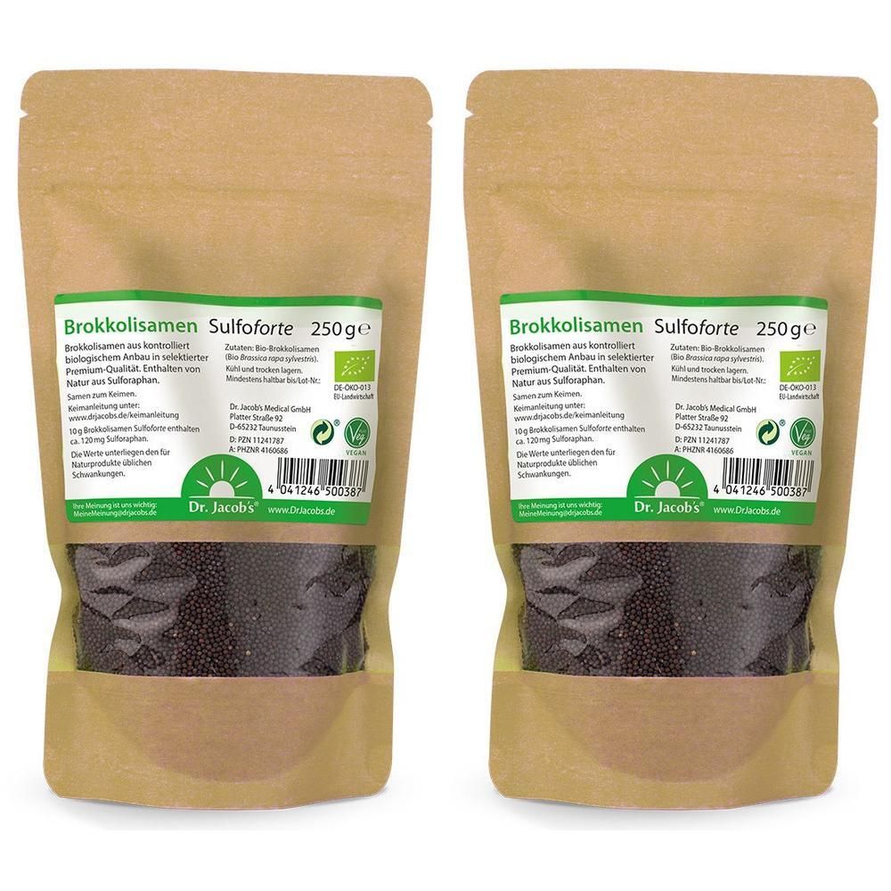 Brokkolisamen Sulfoforte Bio Dr.Jacob's 2x 2x250 g