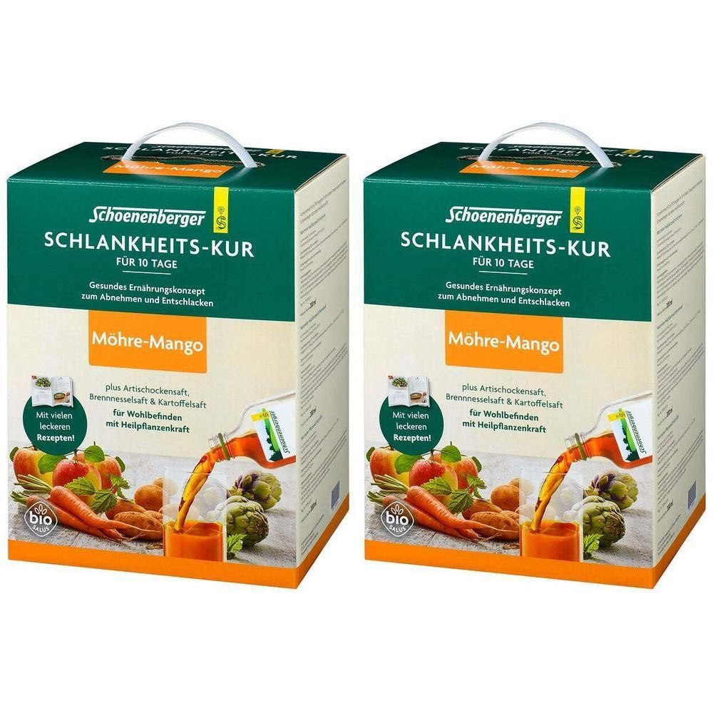 Schlankheitskur Möhre-Mango Bio Schoenenberger 2x 2x1 St Saft