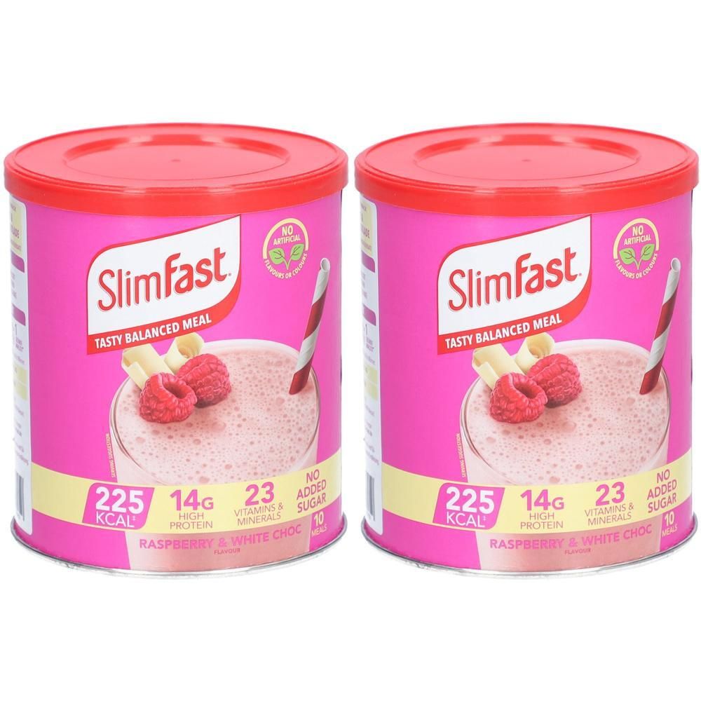Slim Fast Pulver Himbeere+weiße Schokolade 2x 2x365 g