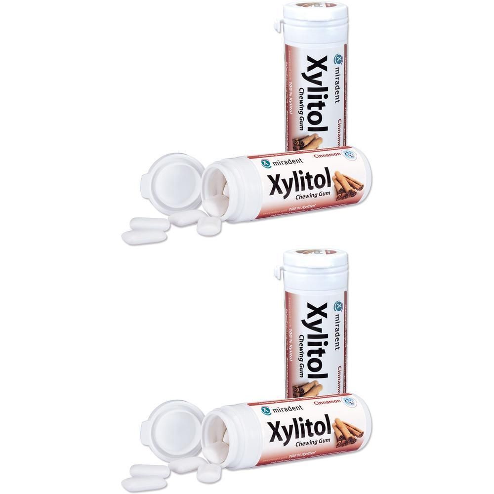 Miradent Xylitol Chewing Gum Zimt 2x 2x30 St Kaugummi