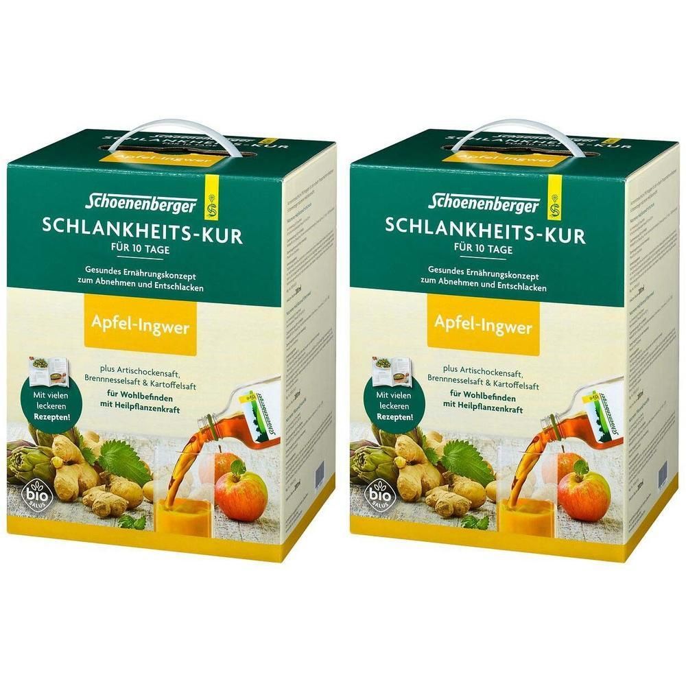 Schlankheitskur Apfel-Ingwer Bio Schoenenberger 2x 2x1 St Saft