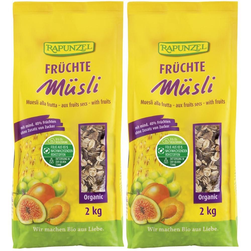 Rapunzel Bio Früchte Müsli 2x 2x2000 g