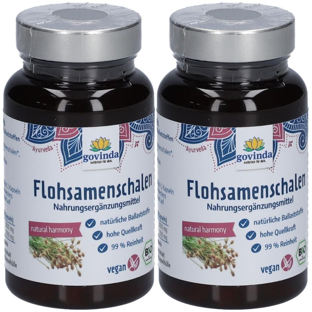 Govinda Flohsamenschalen Kapseln BIO 2x 2x53,6 g