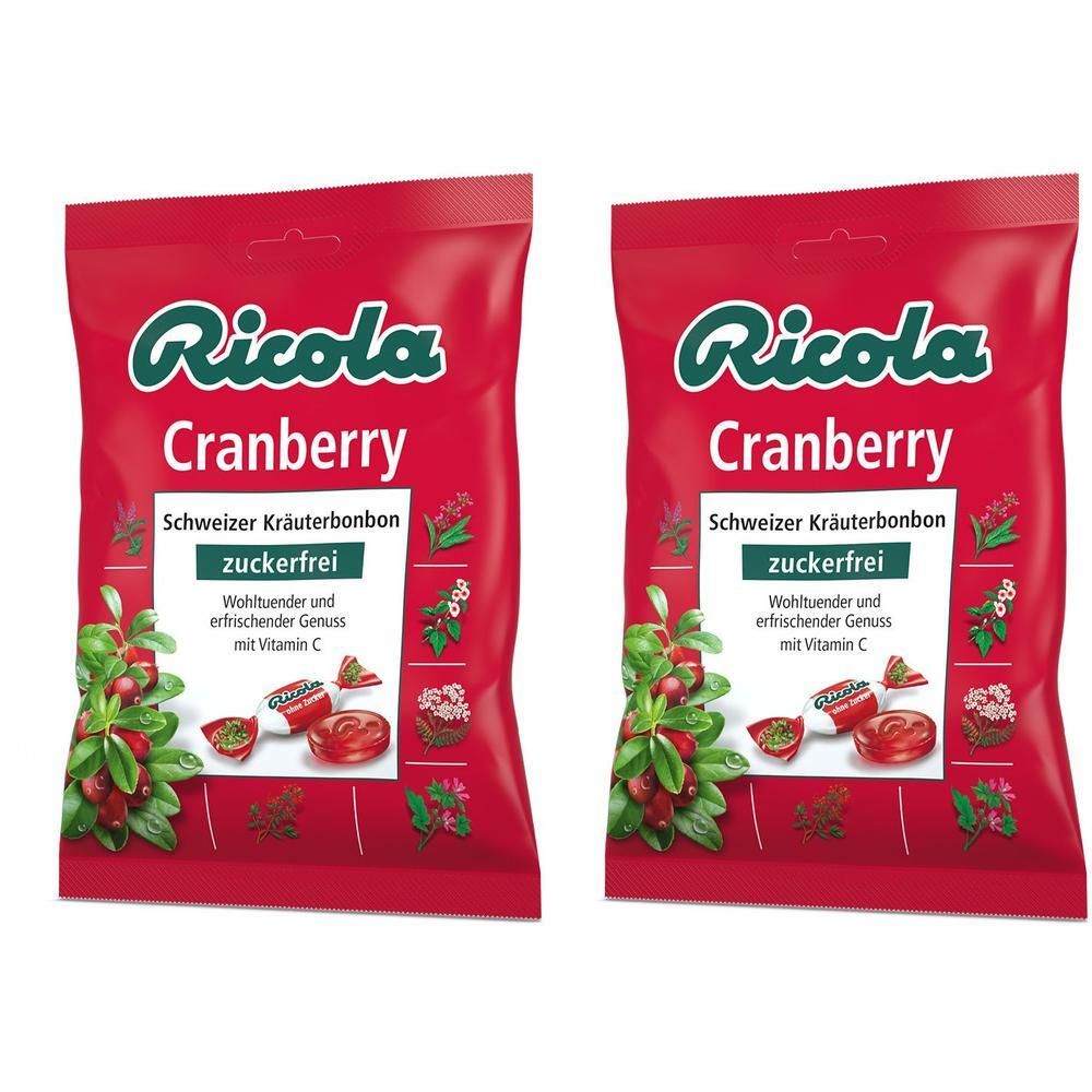 Ricola o.Z.Beutel Cranberry Bonbons 2x 2x75 g