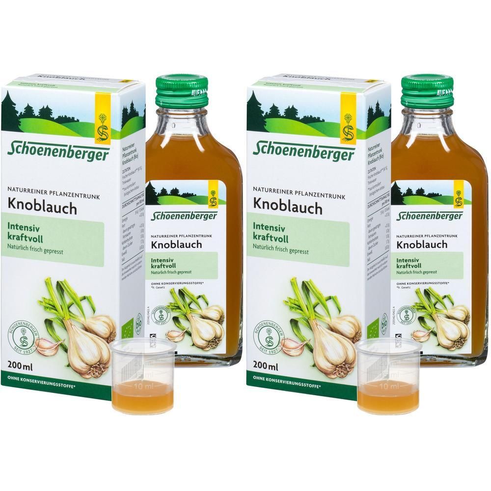 Knoblauchsaft Schoenenberg Bio 2x 2x200 ml Saft