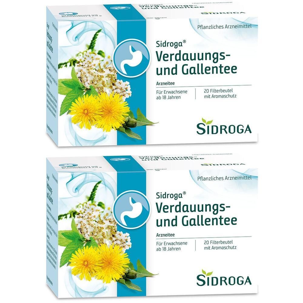 Sidroga Verdauungs- und Gallentee Filterbeutel 2x 2x20x2 g Tee
