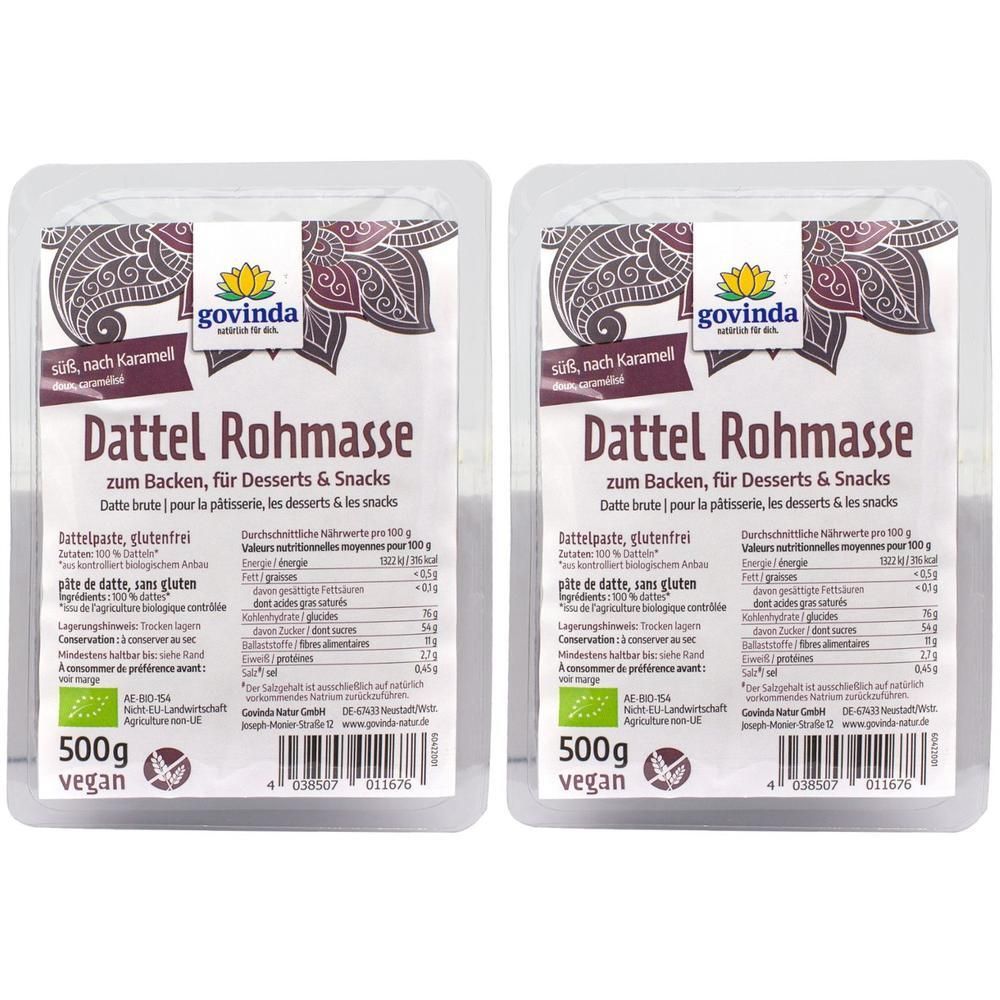 Govinda Dattel-Rohmasse 2x 2x500 g