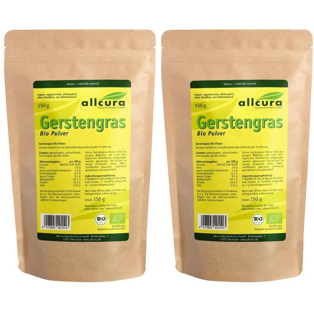 Gerstengraspulver KBA Bio 2x 2x150 g Pulver