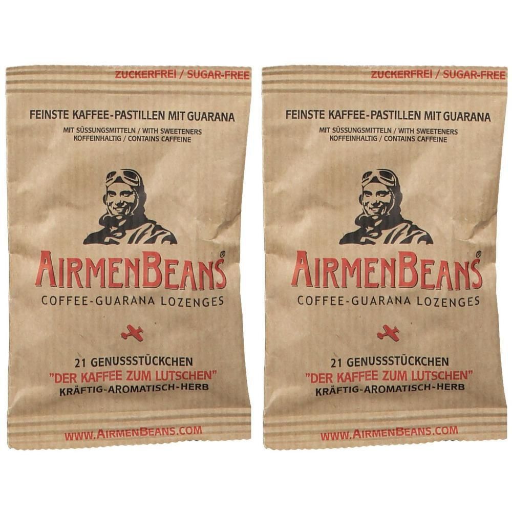 Airmenbeans feinste Kaffee Pastillen m.Guarana 2x 2x21 St