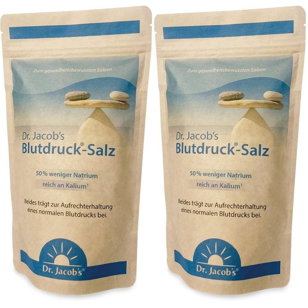 Blutdruck-Salz mit Kalium Dr.Jacob's 2x 2x500 g Salz