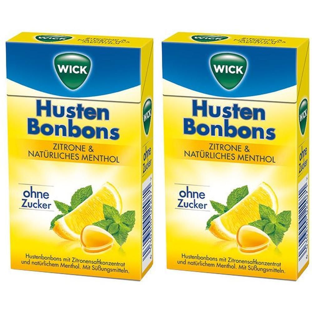 Wick Zitrone & nat.Menthol Bonb.o.Zucker Clickbox 2x 2x46 g Bonbons