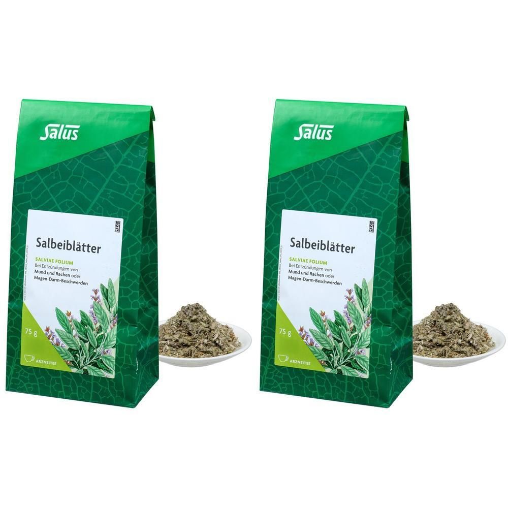 Salbeiblätter Arzneitee Salviae folium Bio Salus 2x 2x75 g Tee
